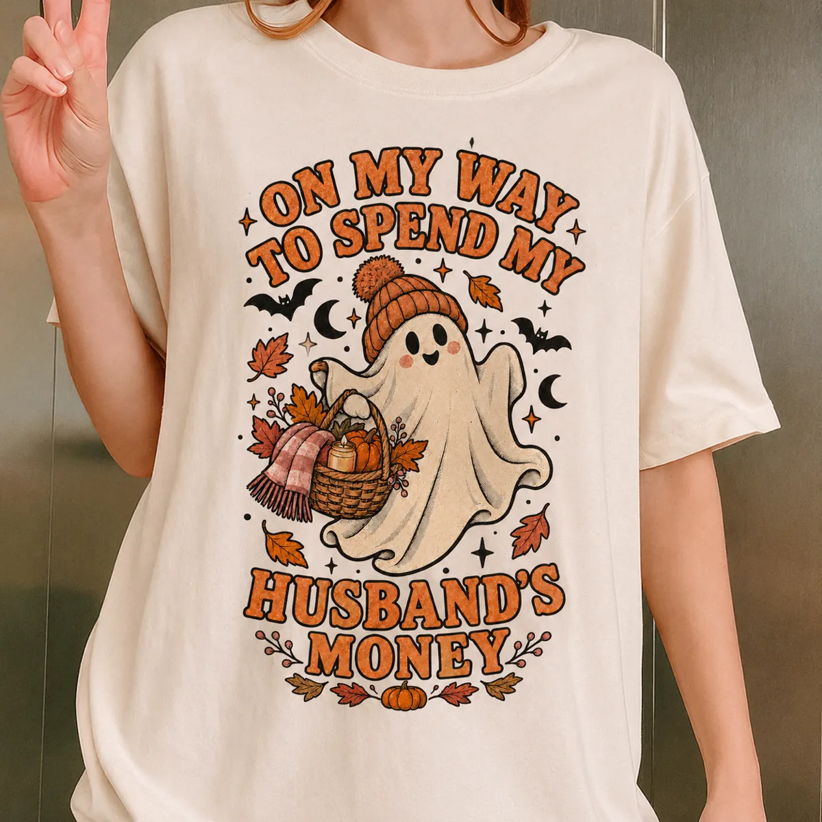 On My Way To Spend My Husband's Money Tee in Ivory Tee