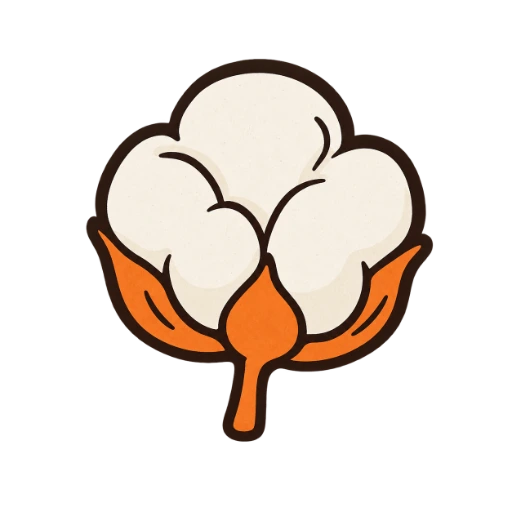 Cotton boll for 100% organic cotton
